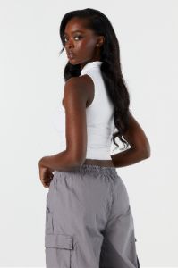 Contour Mock Neck Tank sold by Charlotte Russe