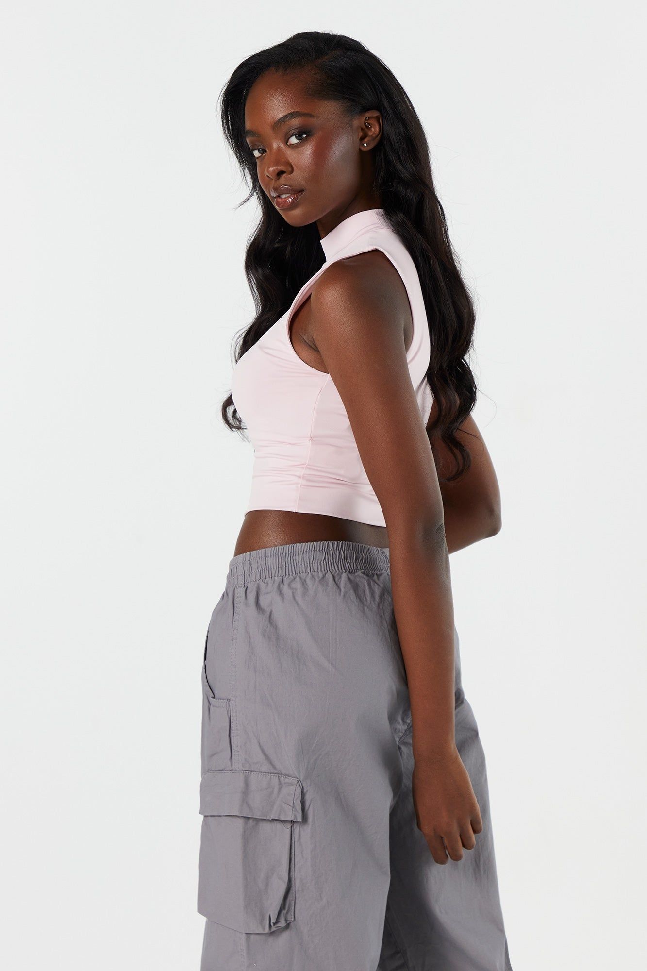 Contour Mock Neck Tank sold by Charlotte Russe product image thumbnail 2