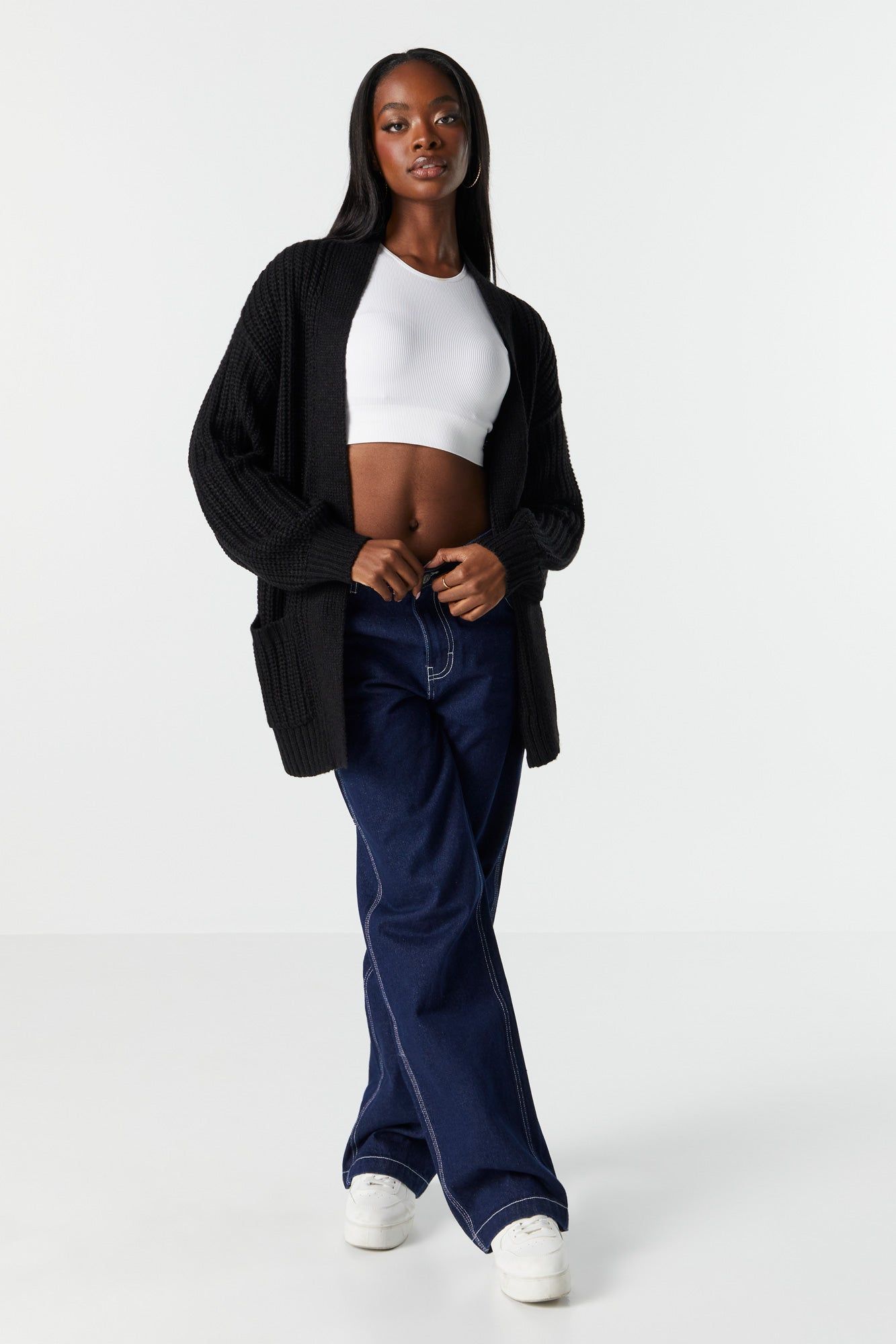 Long Sleeve Knit Cardigan sold by Charlotte Russe product image thumbnail 3