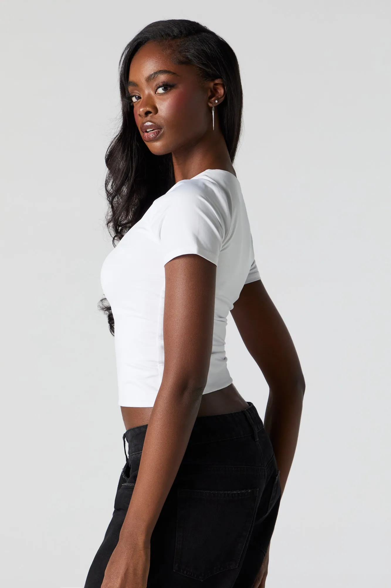 Contour Crewneck T-Shirt sold by Charlotte Russe product image thumbnail 5