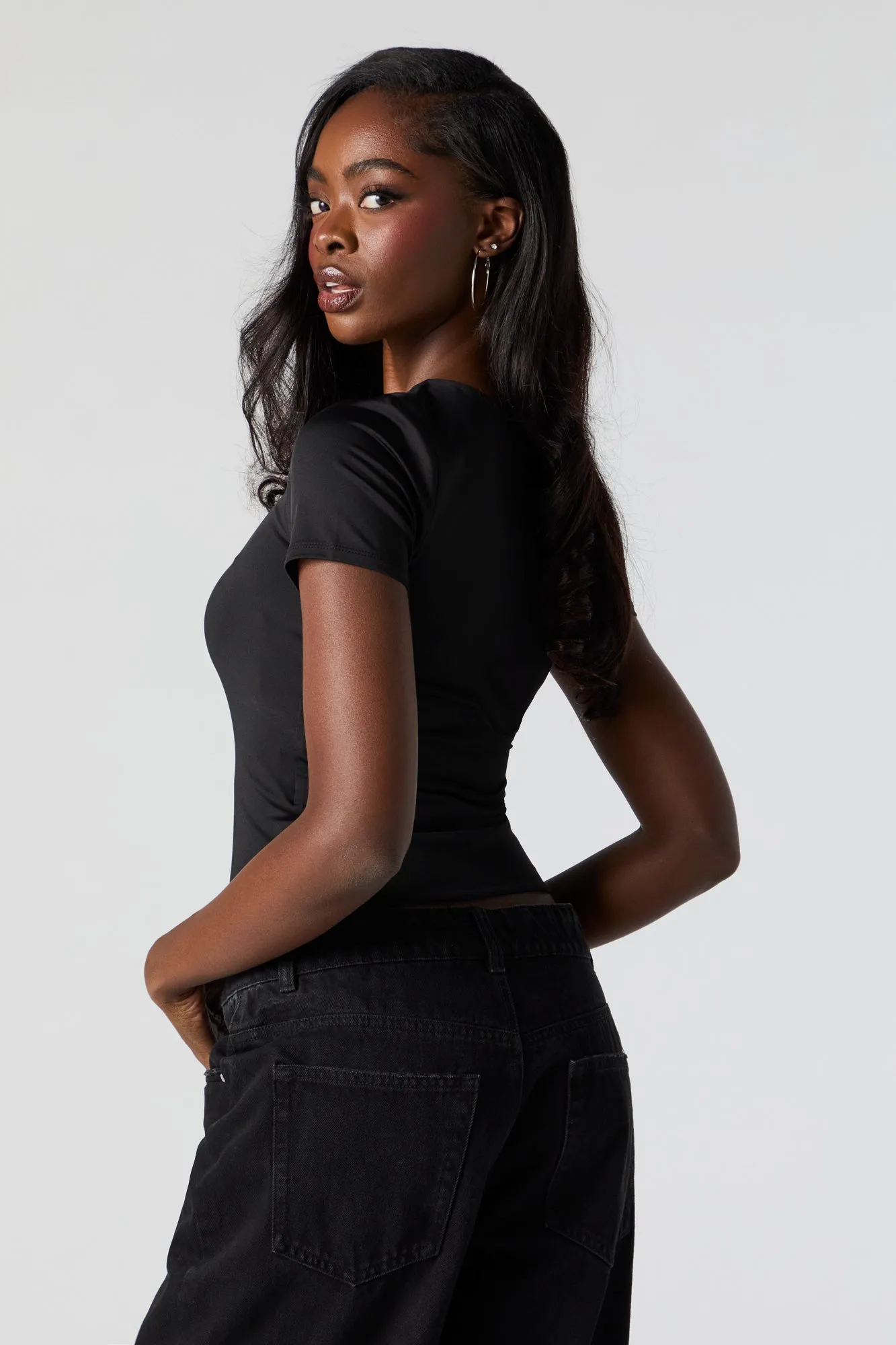 Contour Crewneck T-Shirt sold by Charlotte Russe product image thumbnail 2