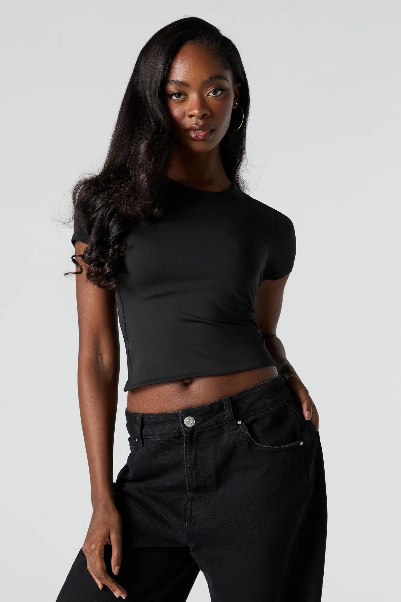 Contour Crewneck T-Shirt sold by Charlotte Russe