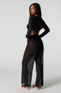 Mesh Wide Leg Pant Cover Up sold by Charlotte Russe