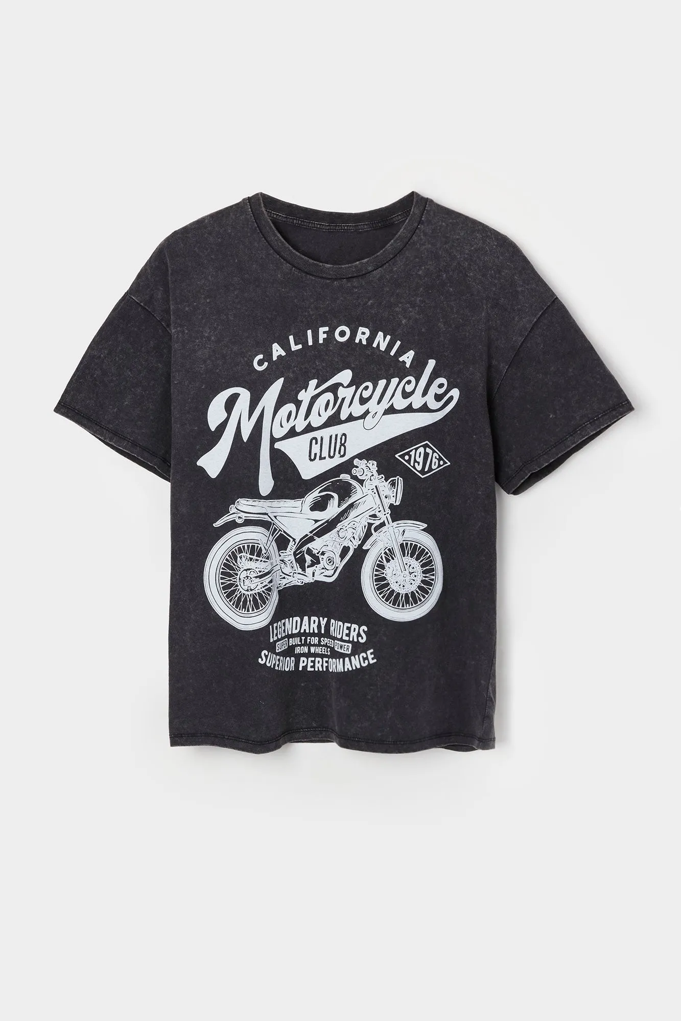 Cali Motorcycle Club Graphic Washed Boyfriend T-Shirt sold by Charlotte Russe product image thumbnail 4