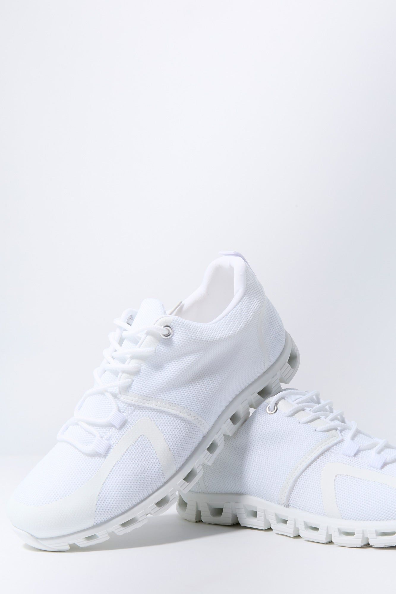 White Knit Lace Up Running Shoe sold by Charlotte Russe