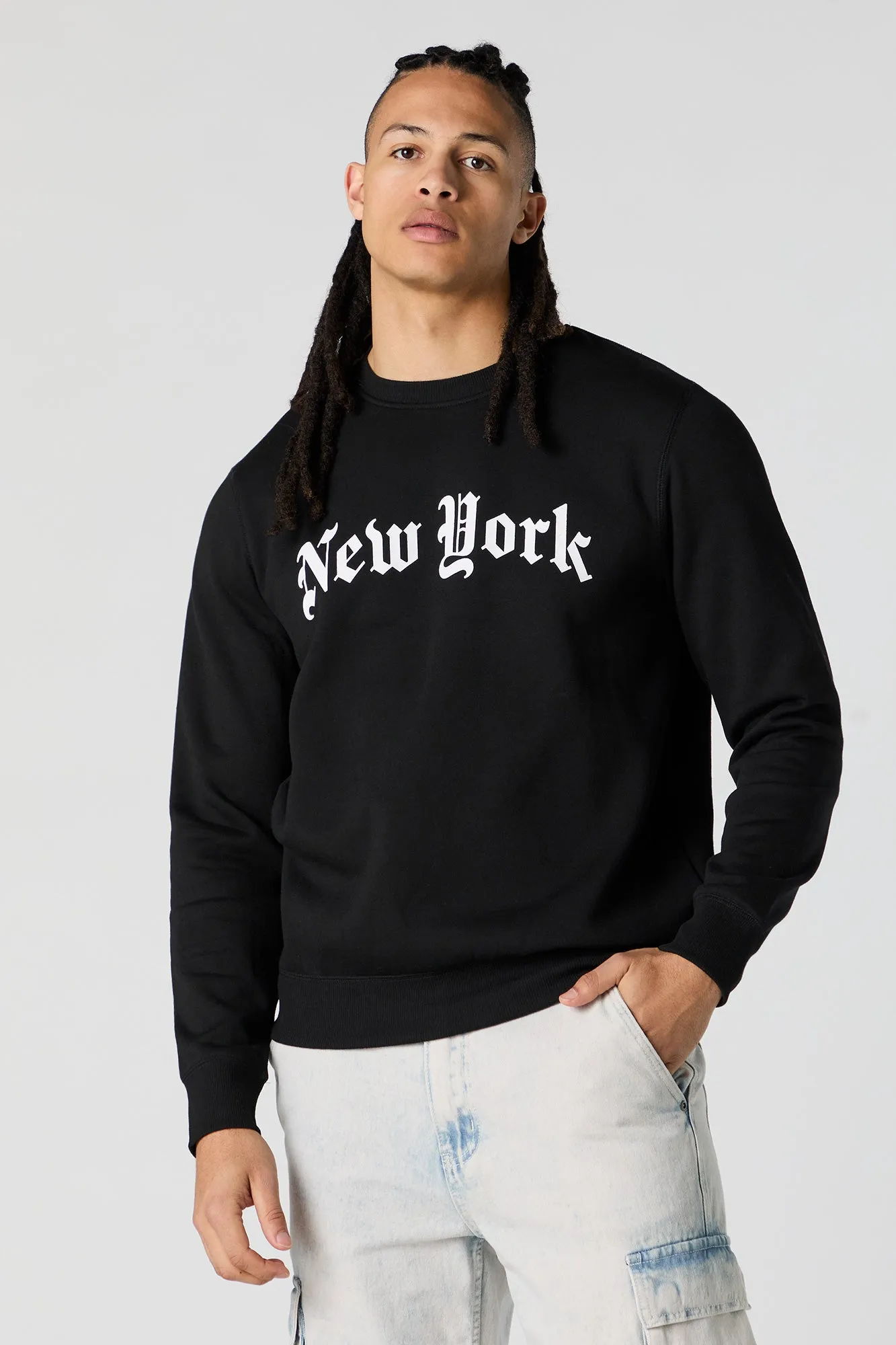 New York Graphic Fleece Sweatshirt sold by Charlotte Russe