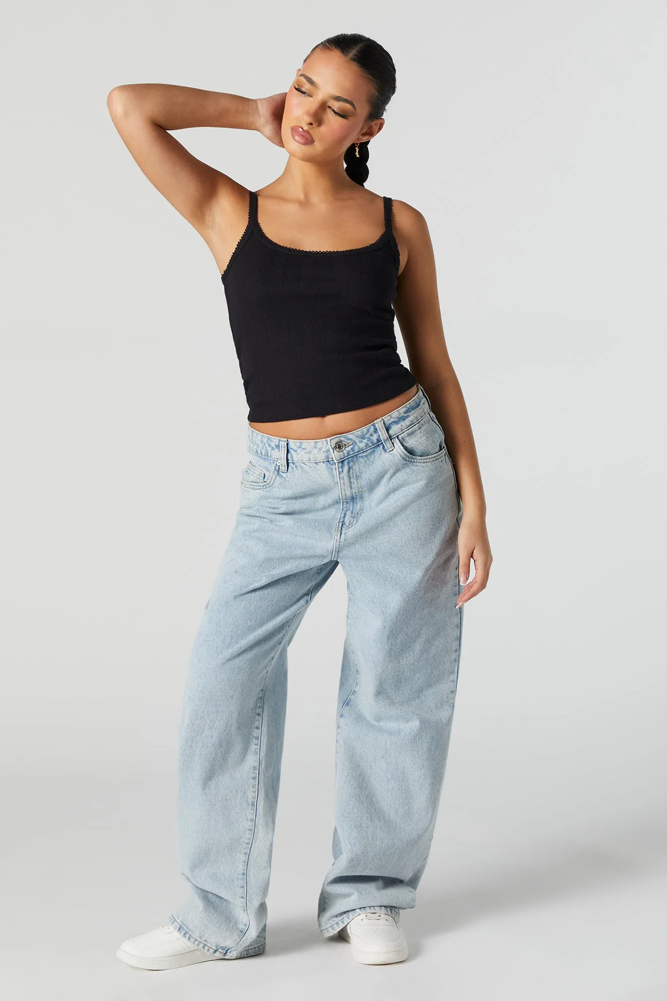 Pointelle Knit Tank sold by Charlotte Russe product image thumbnail 4