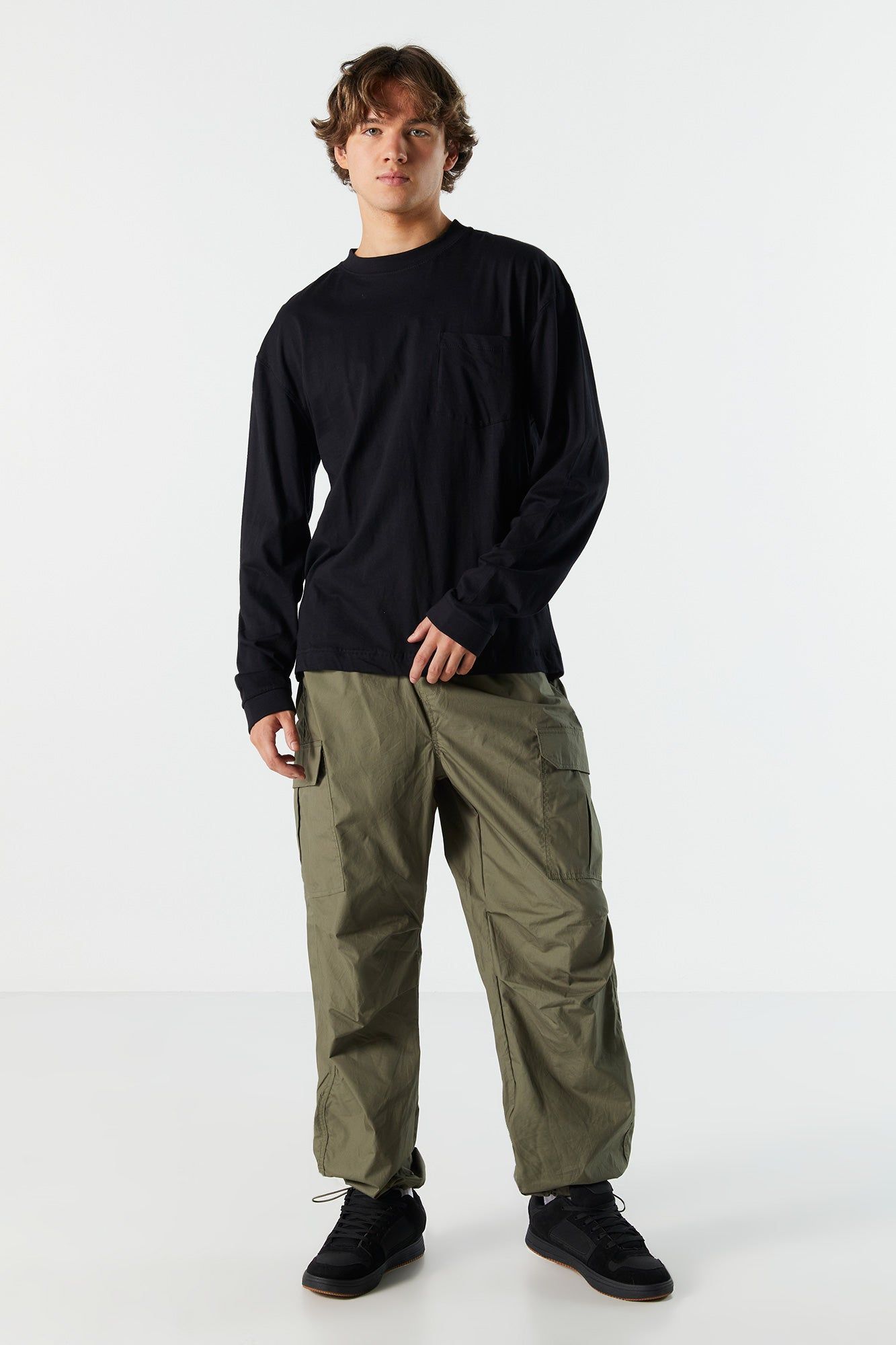 Poplin Parachute Cargo Jogger sold by Charlotte Russe product image thumbnail 4