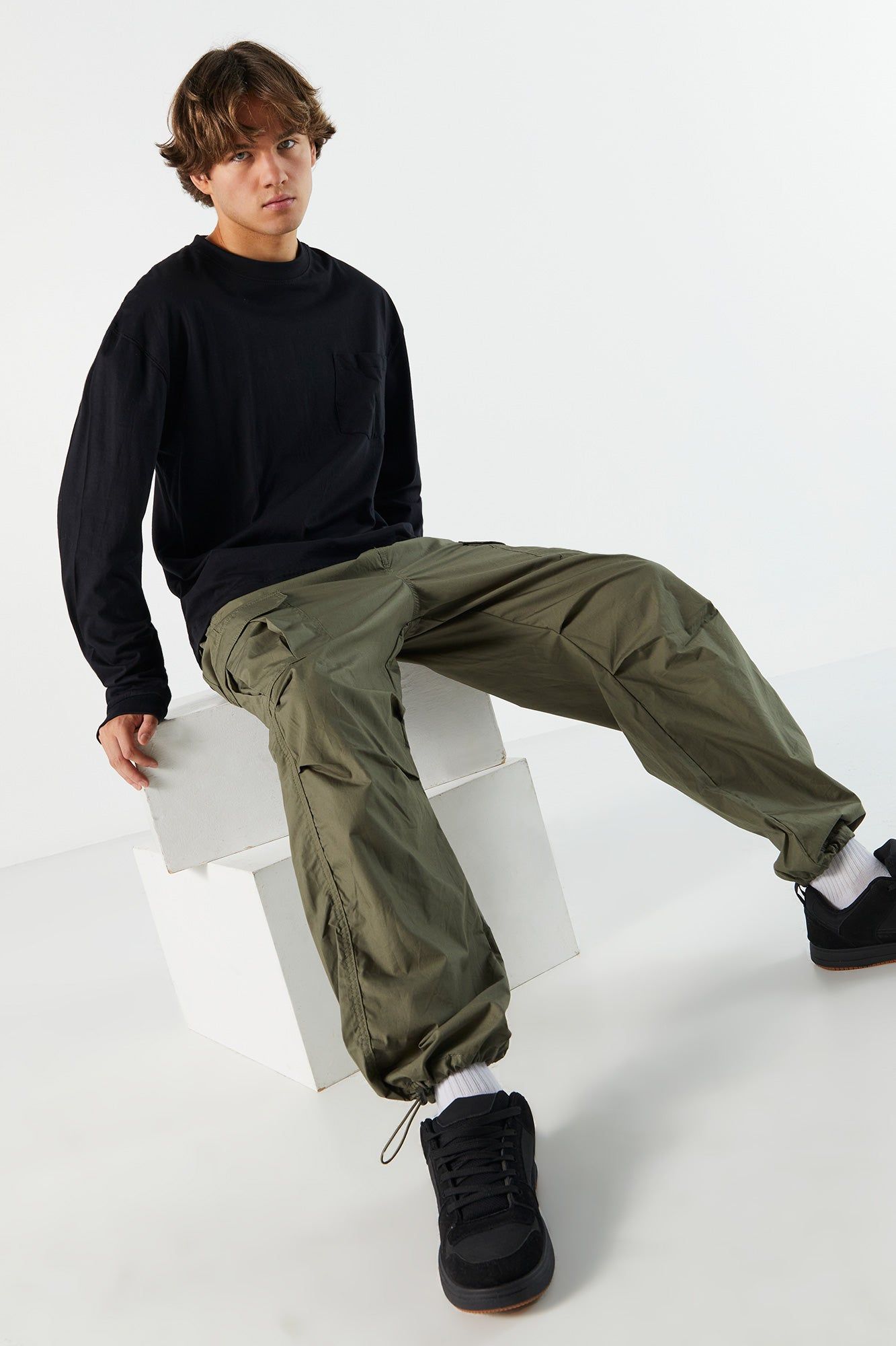 Poplin Parachute Cargo Jogger sold by Charlotte Russe product image thumbnail 2