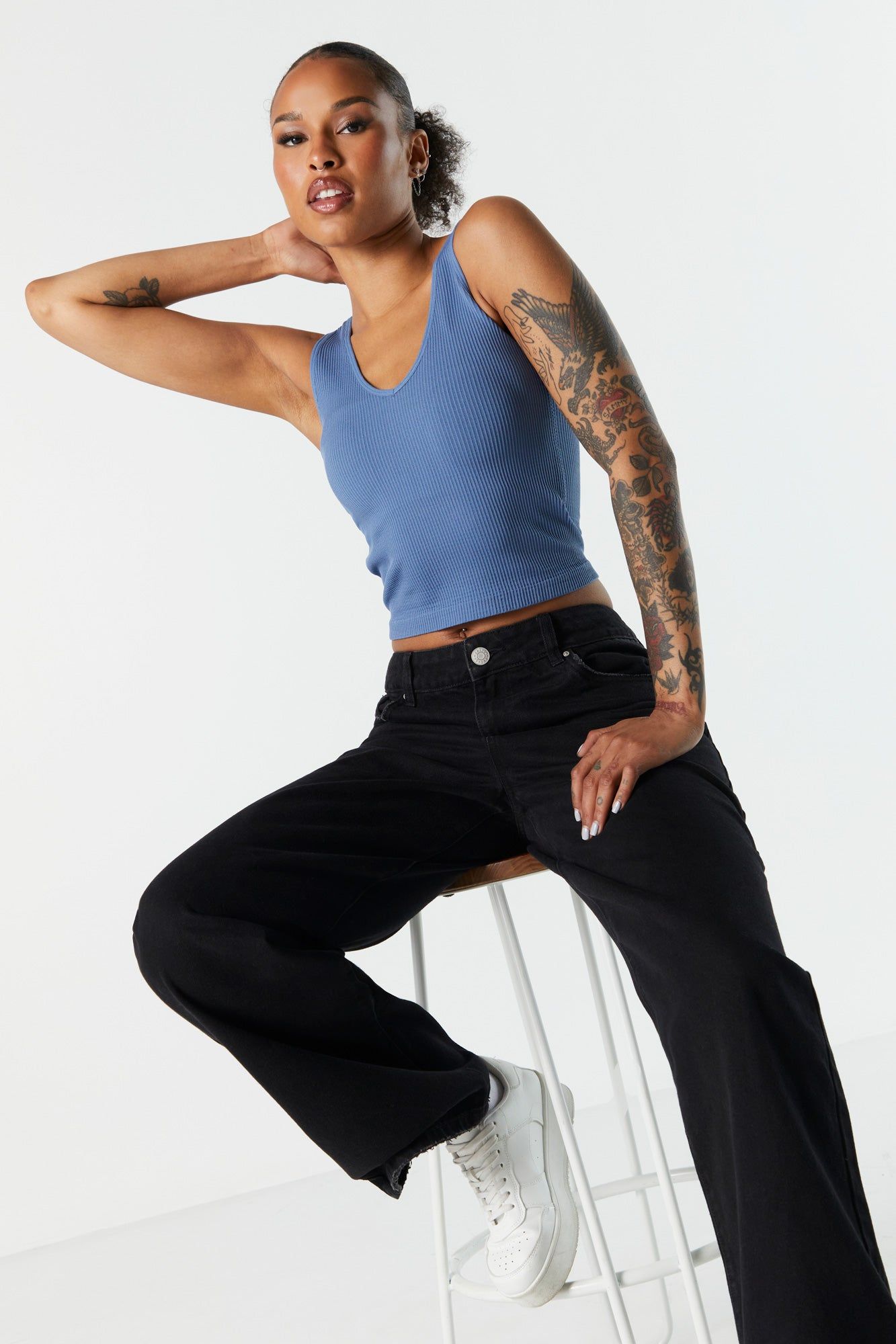 Seamless Ribbed Padded Tank sold by Charlotte Russe