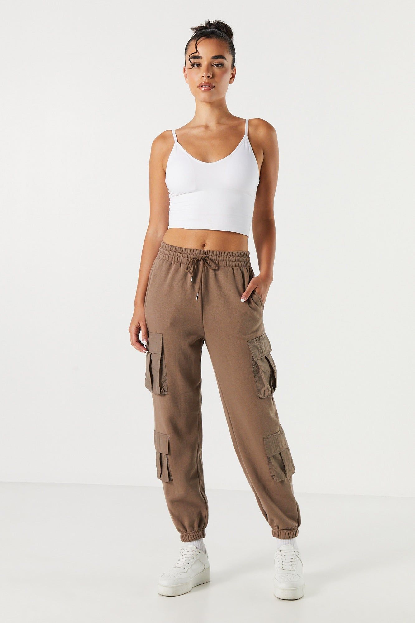 Drawstring Multi Pocket Cargo Jogger sold by Charlotte Russe