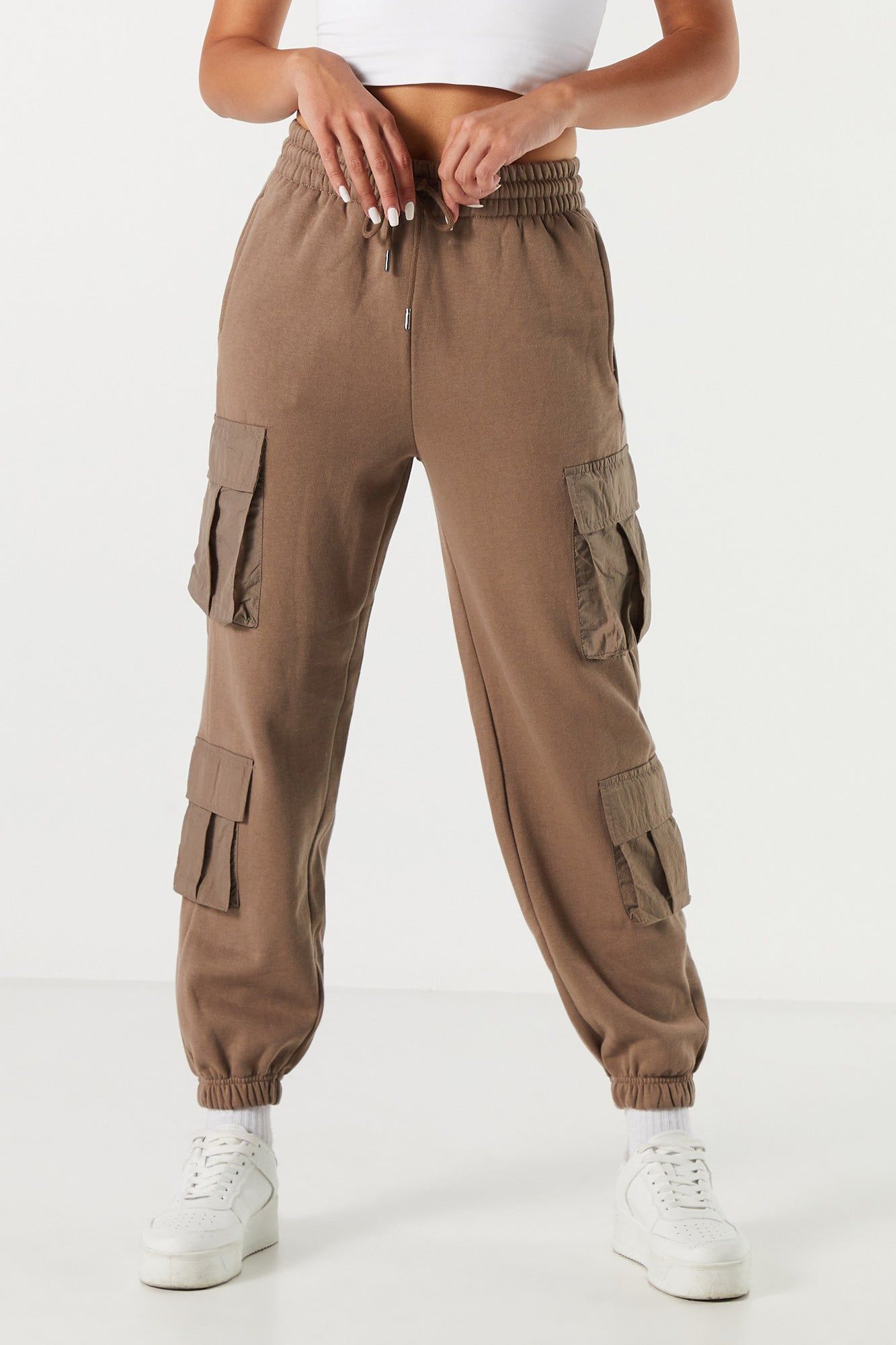 Drawstring Multi Pocket Cargo Jogger sold by Charlotte Russe product image thumbnail 2
