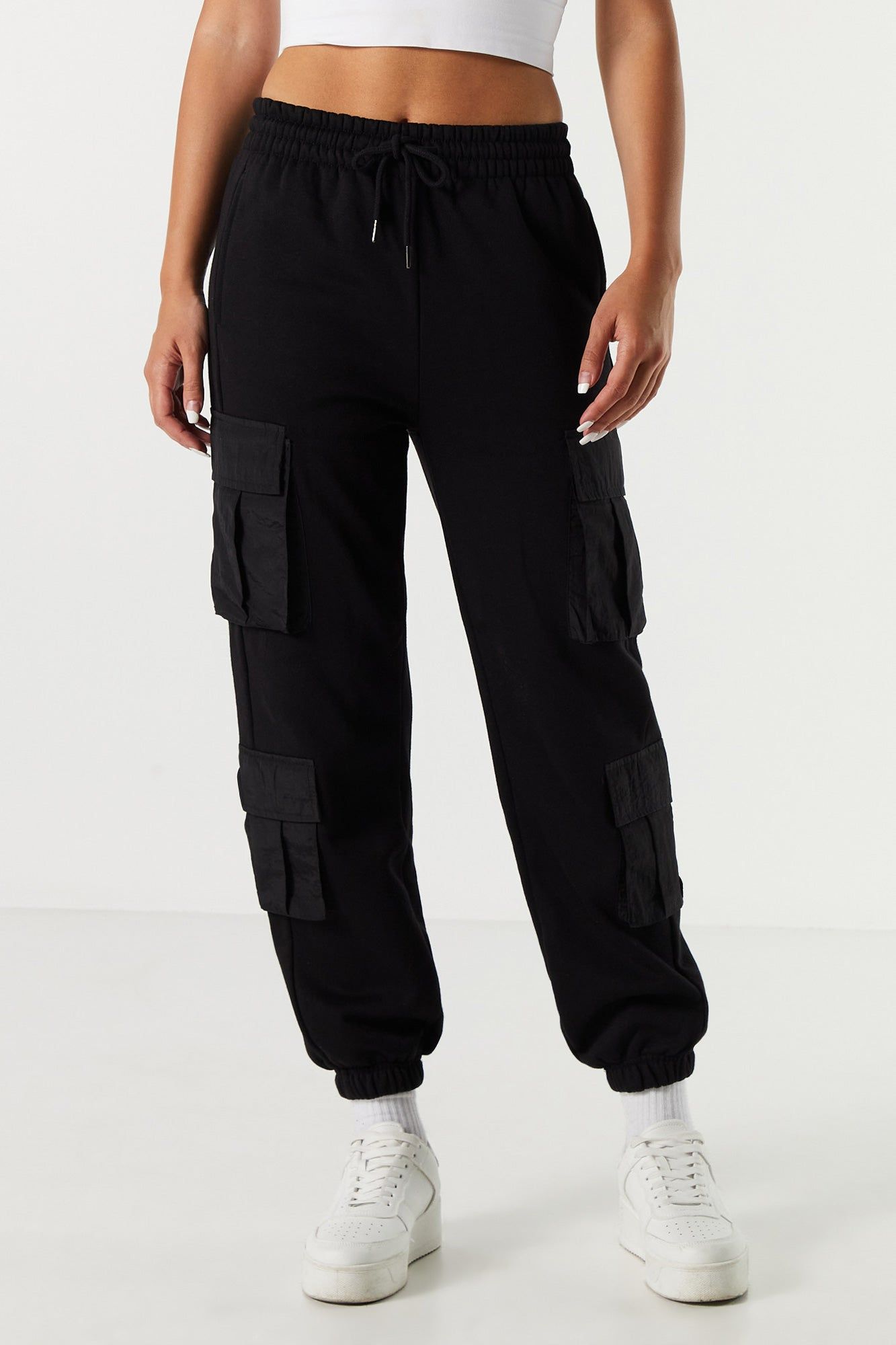 Drawstring Multi Pocket Cargo Jogger sold by Charlotte Russe product image thumbnail 5