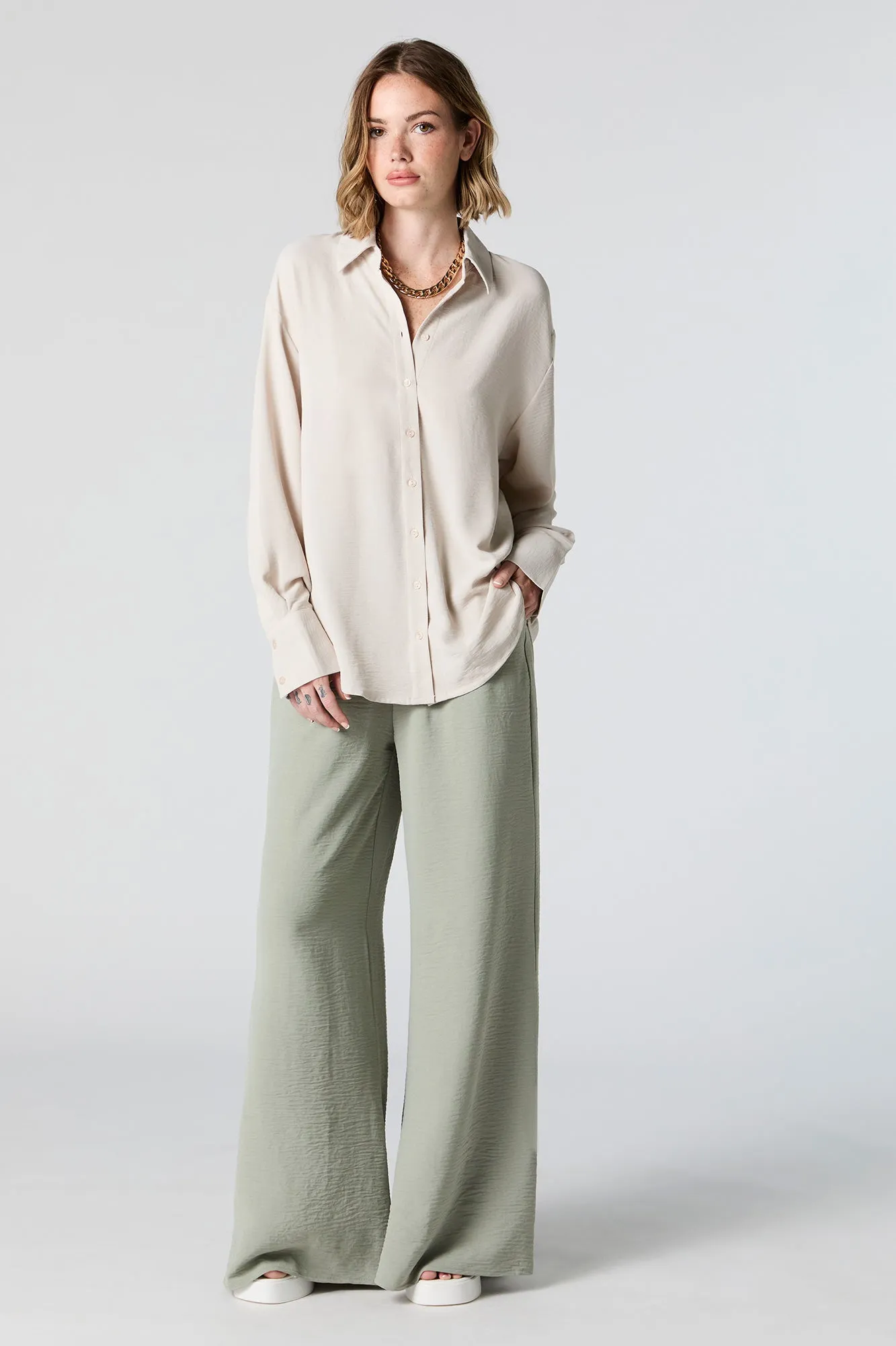 Solid Palazzo Pant sold by Charlotte Russe