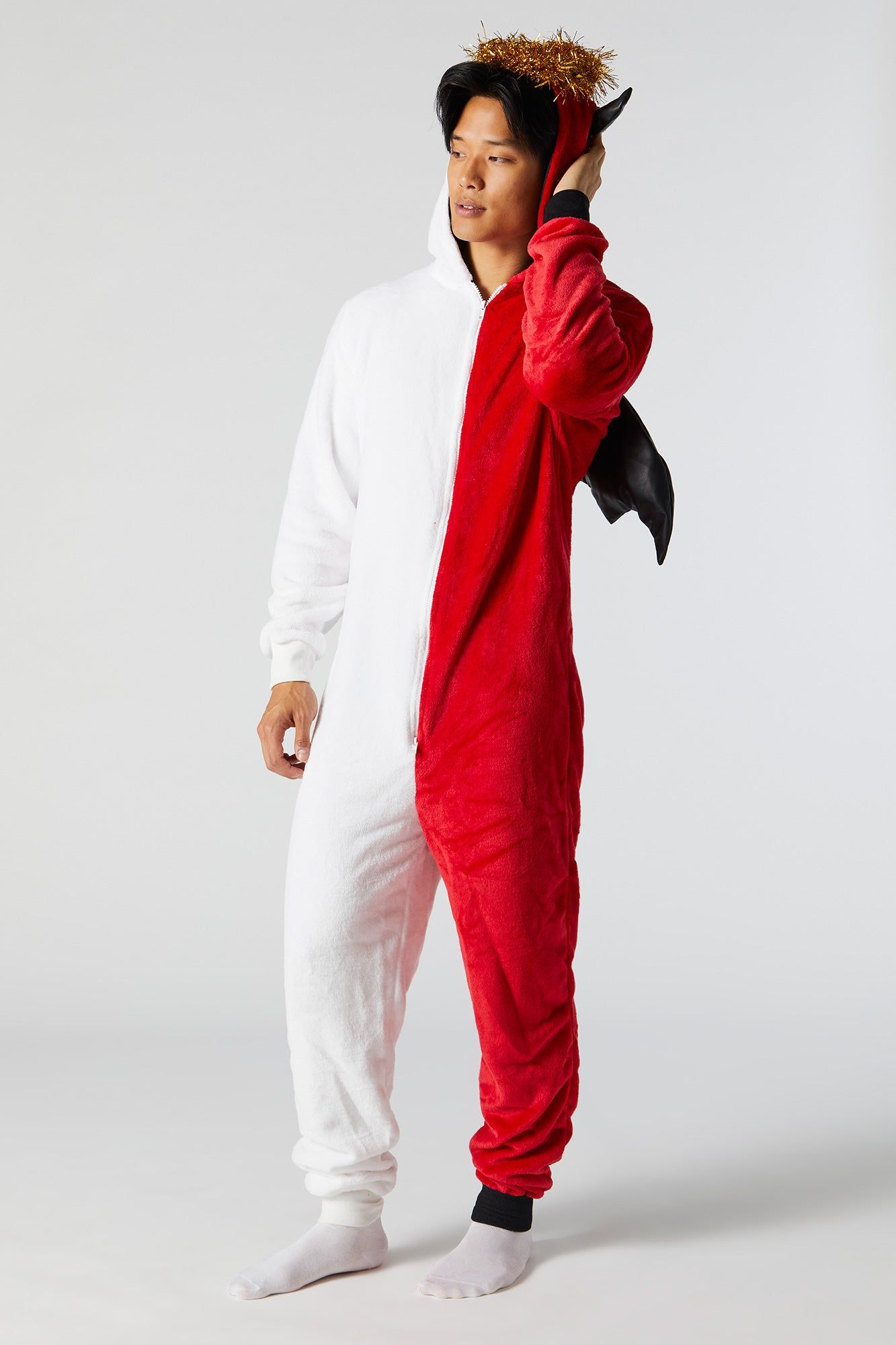 Plush 3D Angel Devil Onesie sold by Charlotte Russe