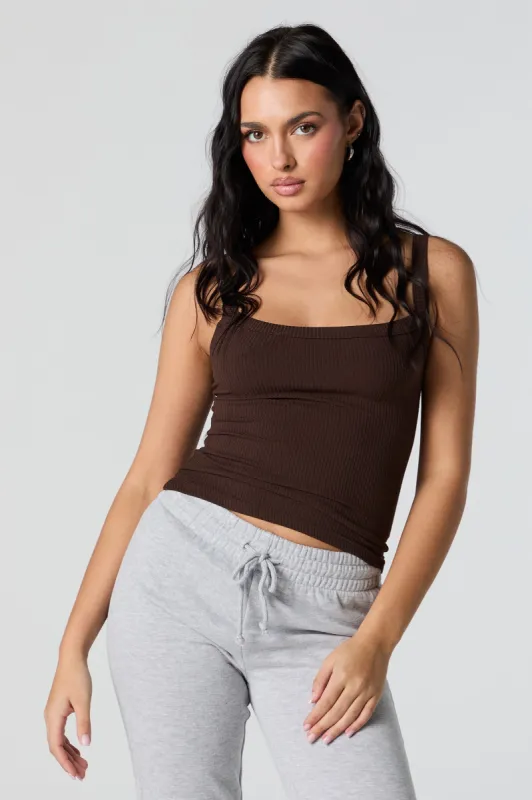 Ribbed Scoop Neck Skimmer Tank sold by Charlotte Russe