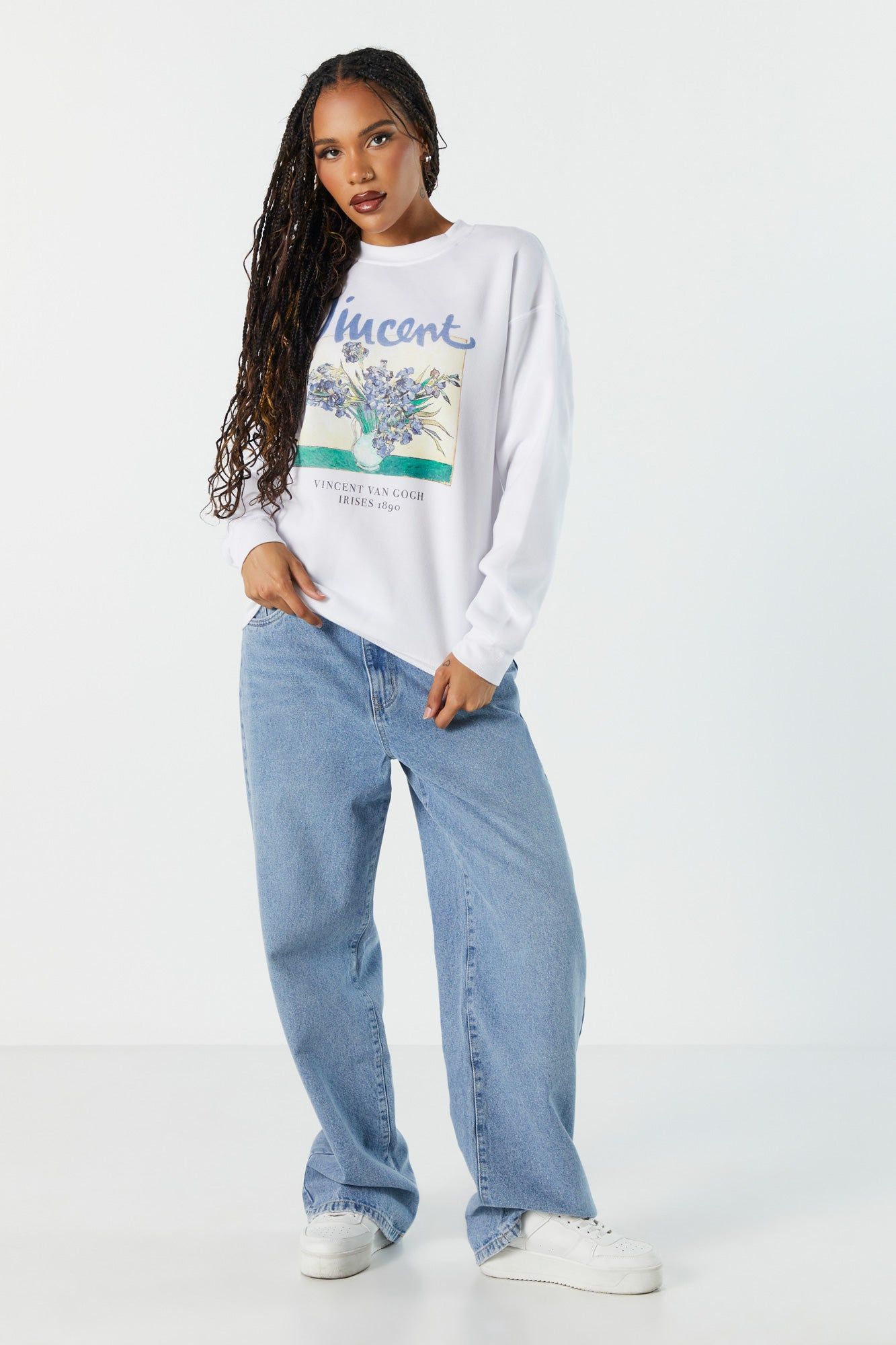 Fleece Vincent Graphic Sweatshirt sold by Charlotte Russe product image thumbnail 4