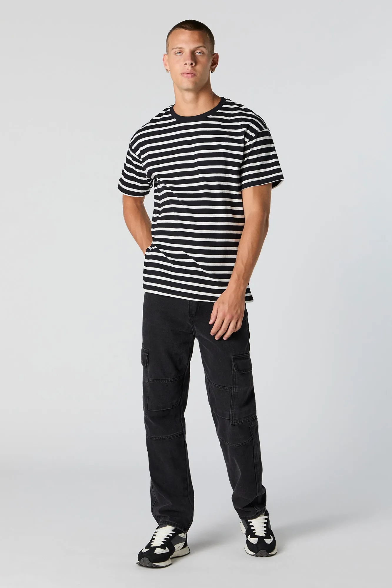Striped Crewneck T-Shirt sold by Charlotte Russe product image thumbnail 3