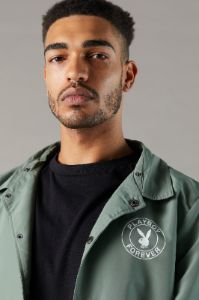 Playboy Coach Jacket sold by Charlotte Russe