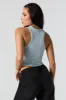 Seamless Ribbed High Neck Cropped Tank sold by Charlotte Russe