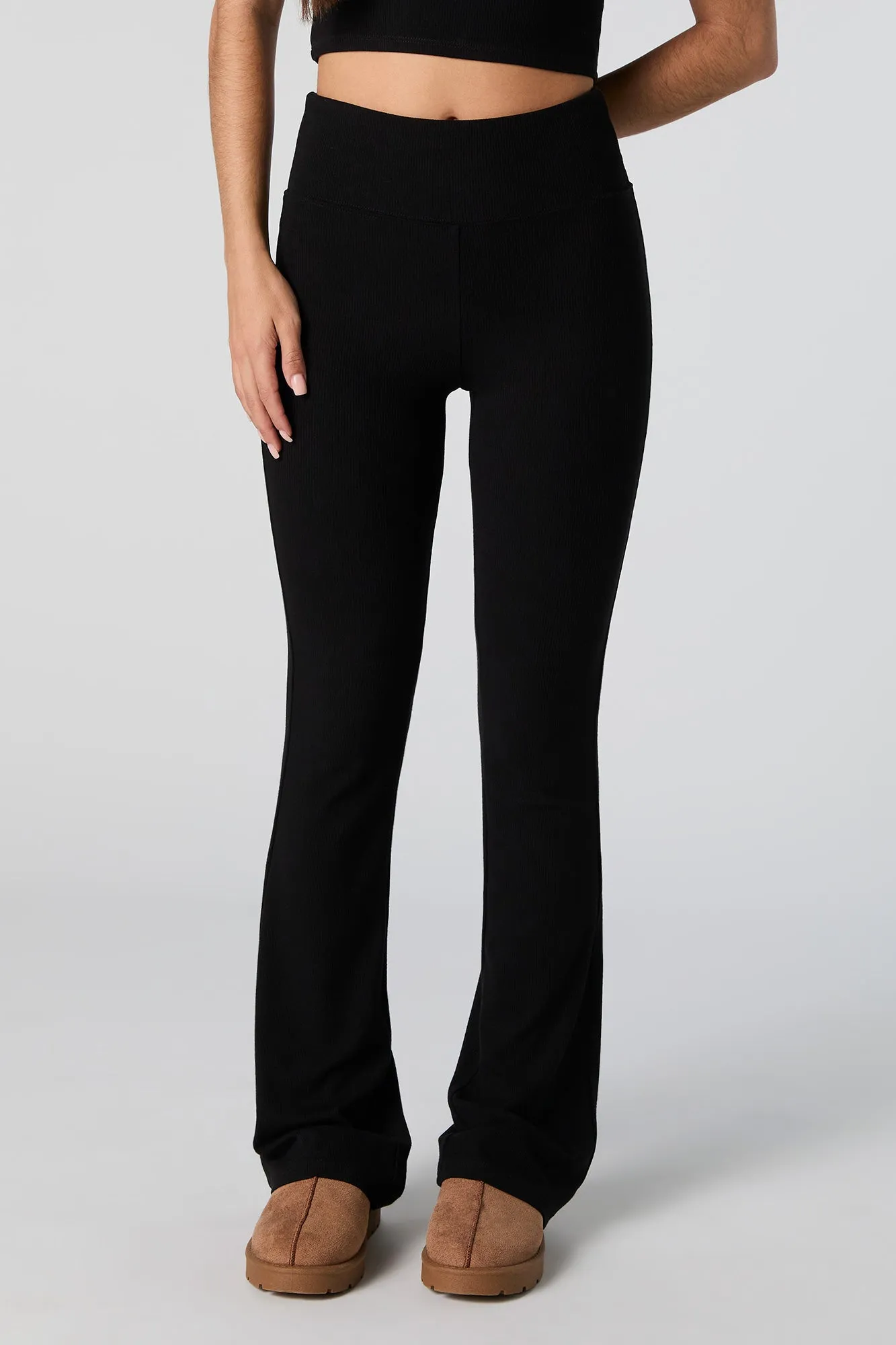 Active Ribbed Flare Pant sold by Charlotte Russe product image thumbnail 5