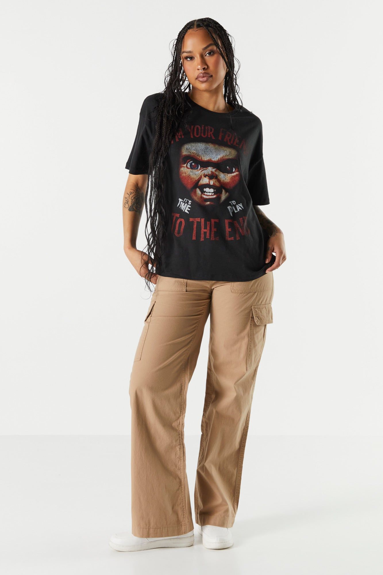 Chucky Graphic Boyfriend T-Shirt sold by Charlotte Russe product image thumbnail 3