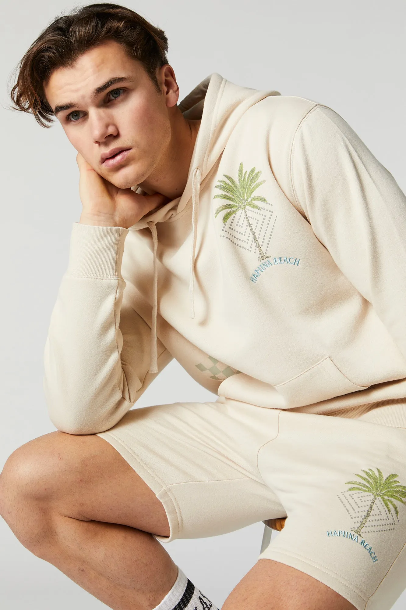 Hapuna Beach Embroidered Fleece Hoodie sold by Charlotte Russe