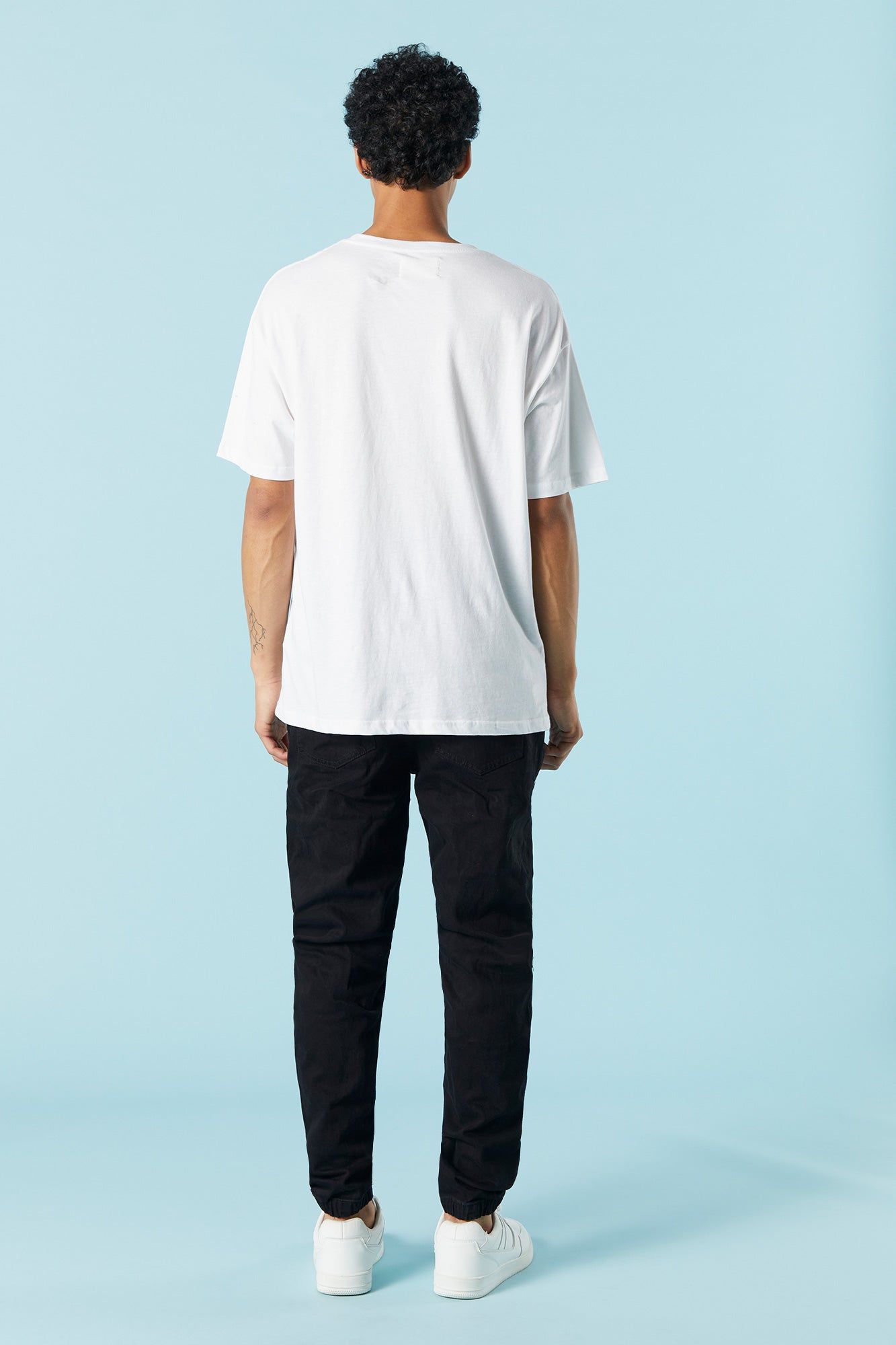 Black Wash Distressed Denim Jogger sold by Charlotte Russe product image thumbnail 3