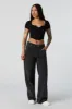 Ribbed Corset Short Sleeve Crop Top sold by Charlotte Russe