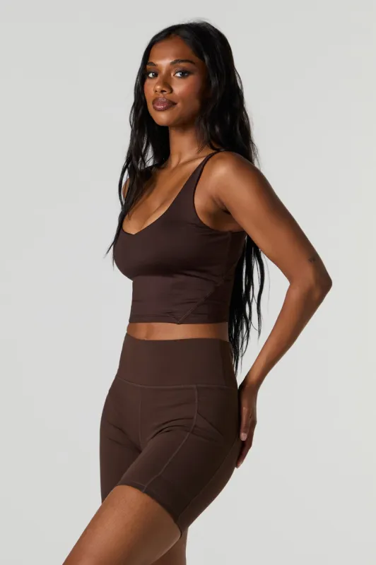 Active Push Up Cropped Bra Tank sold by Charlotte Russe
