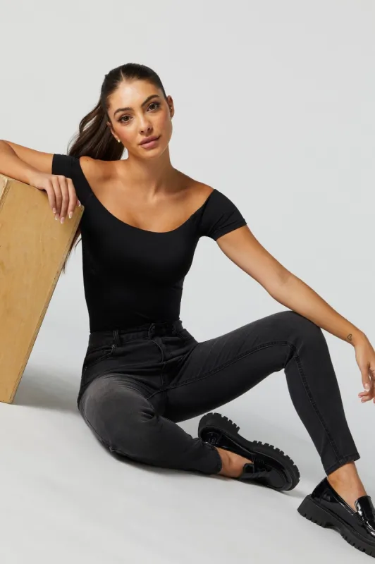 Miami High Rise Washed Black Wash Jean sold by Charlotte Russe