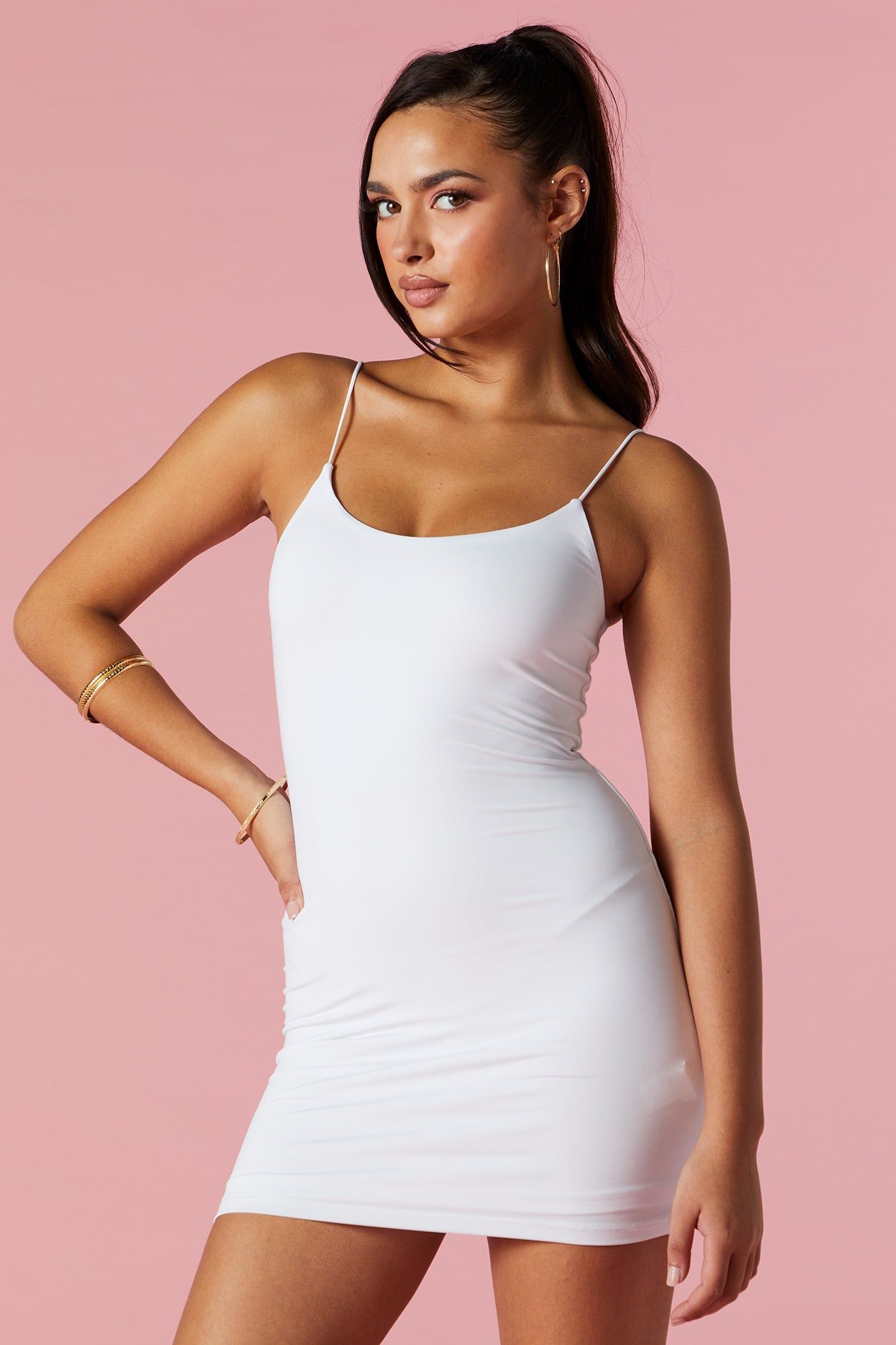 White Contour Mini Dress sold by Charlotte Russe