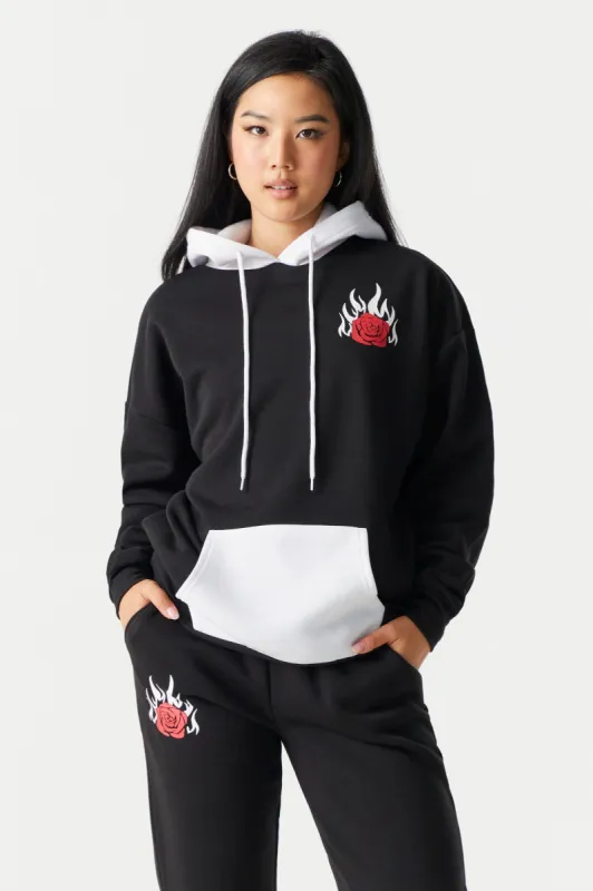 Rock And Roll Graphic Oversized Boyfriend Hoodie sold by Charlotte Russe