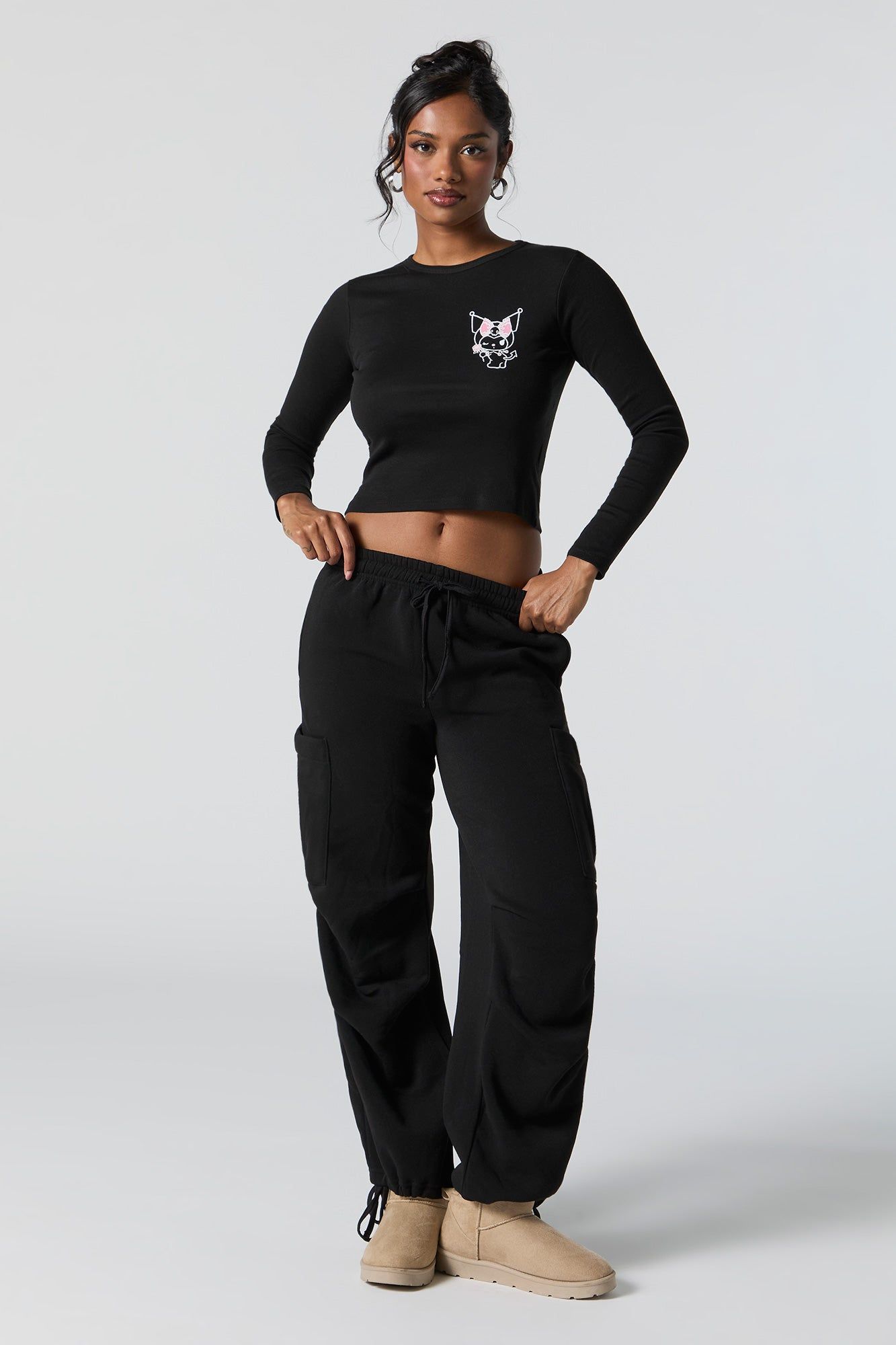 Kuromi Graphic Long Sleeve Top sold by Charlotte Russe product image thumbnail 3