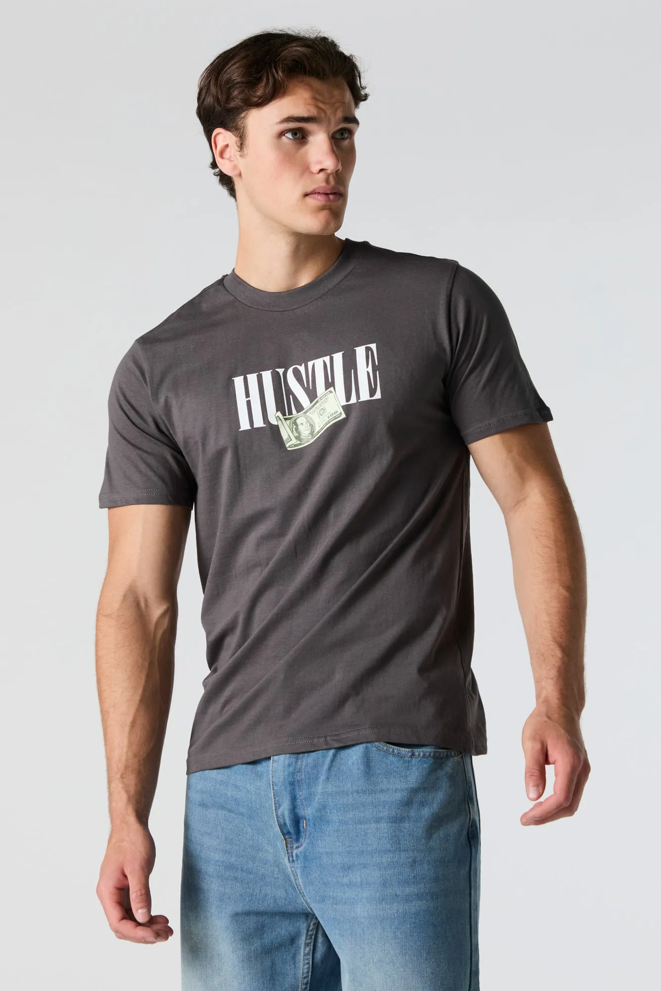 Hustle Graphic T-Shirt sold by Charlotte Russe