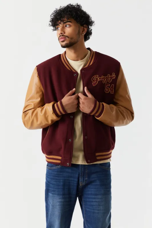Grizzley's 54 Varsity Graphic Bomber Jacket sold by Charlotte Russe