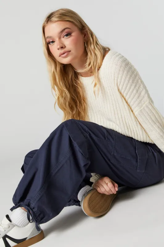 Multi Pocket Cargo Parachute Jogger sold by Charlotte Russe