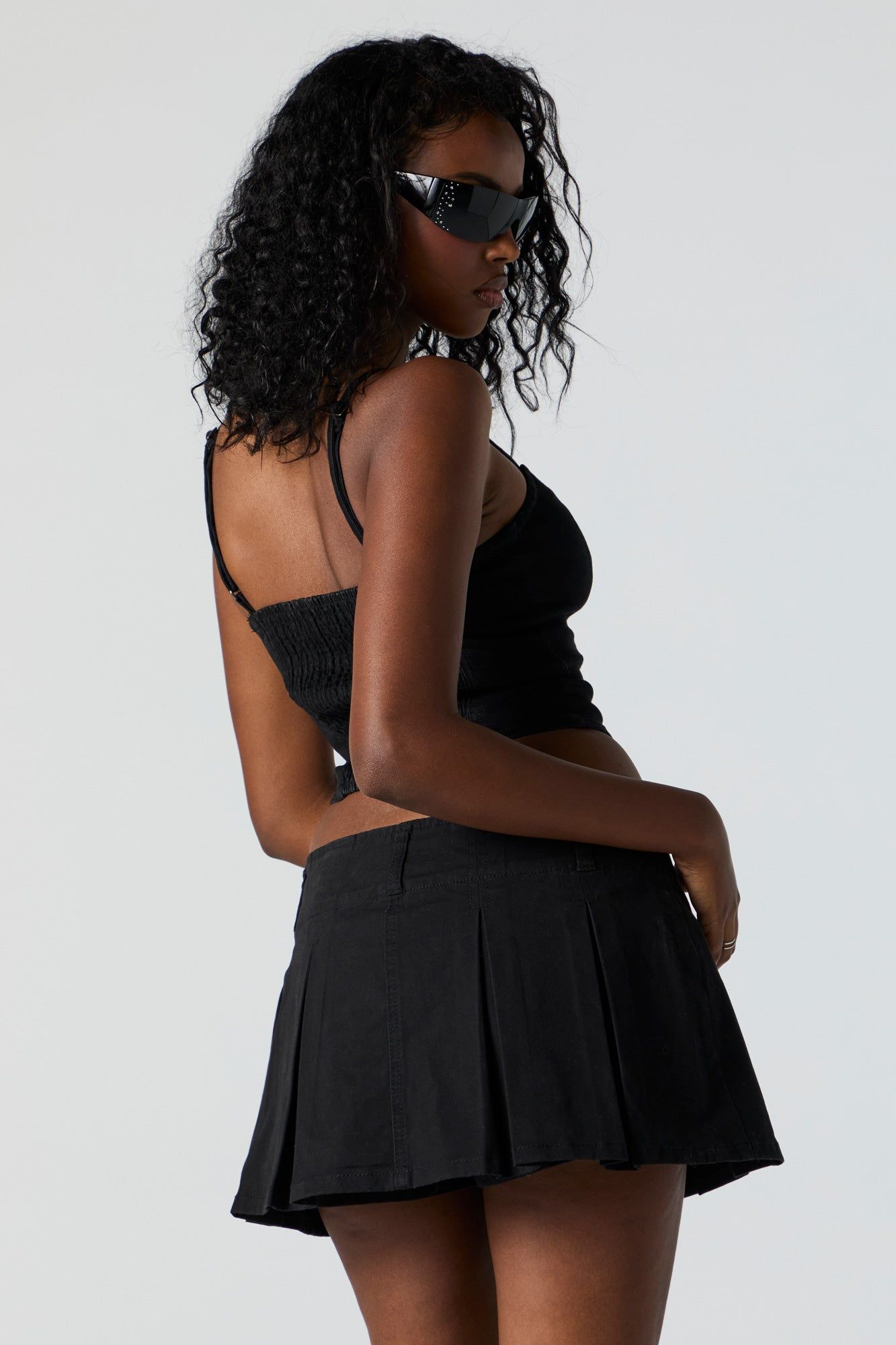 Side Zip Pleated Mini Skort sold by Charlotte Russe product image thumbnail 4