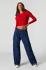 NYC Graphic Cropped Sleeve Top sold by Charlotte Russe