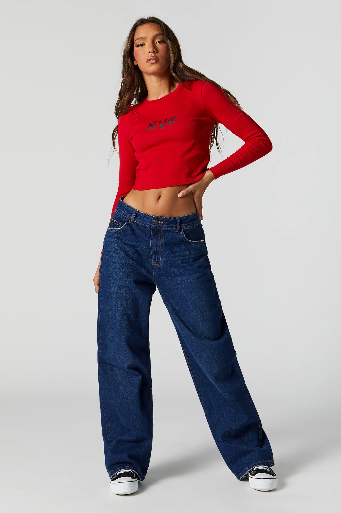 NYC Graphic Cropped Sleeve Top sold by Charlotte Russe product image thumbnail 3