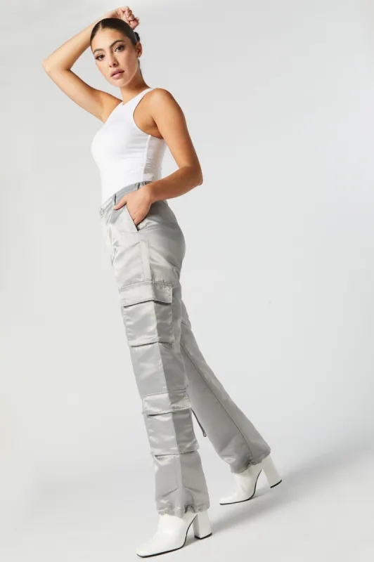 Satin Cargo Pocket Pant sold by Charlotte Russe