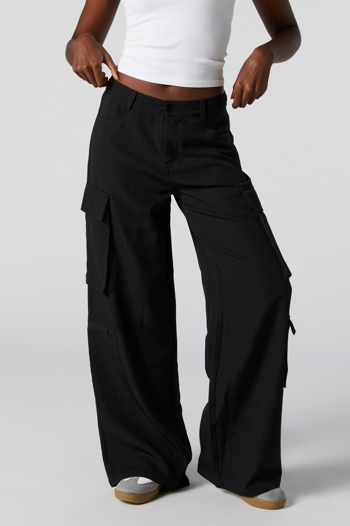 Wide Leg Multi Cargo Dress Pant sold by Charlotte Russe product image thumbnail 5