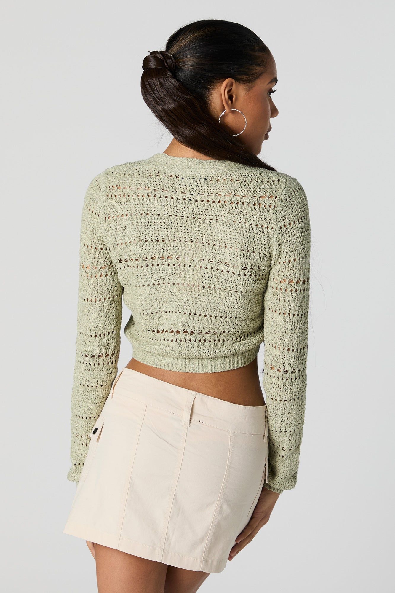 Knit Flyaway Cardigan sold by Charlotte Russe product image thumbnail 3