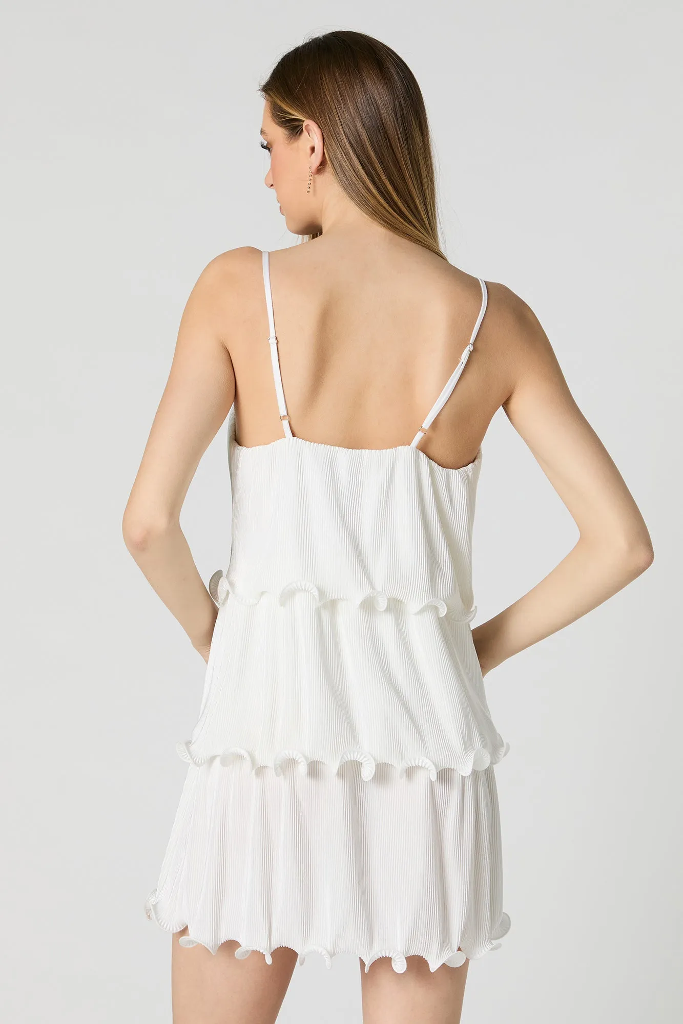 Satin Pleated Layered Mini Dress sold by Charlotte Russe product image thumbnail 5