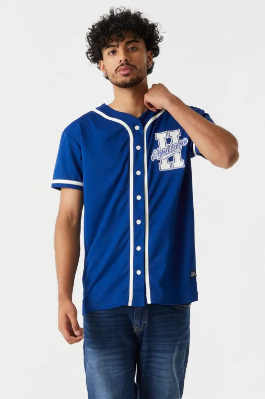 Heritage Graphic Baseball Jersey sold by Charlotte Russe