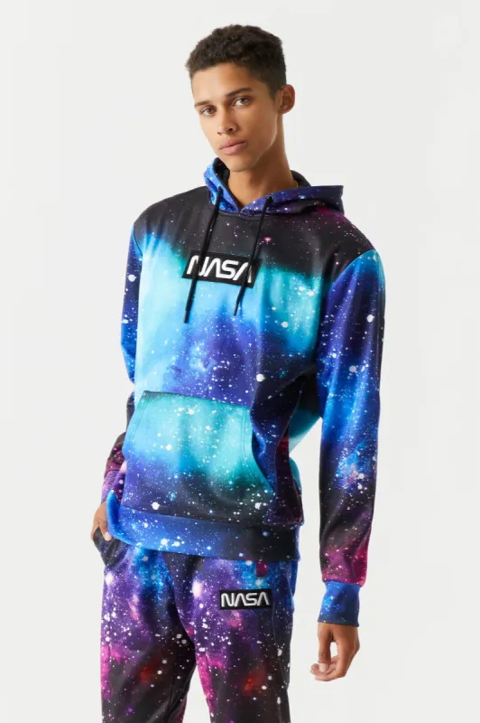 NASA Patch Graphic Galaxy Print Hoodie sold by Charlotte Russe