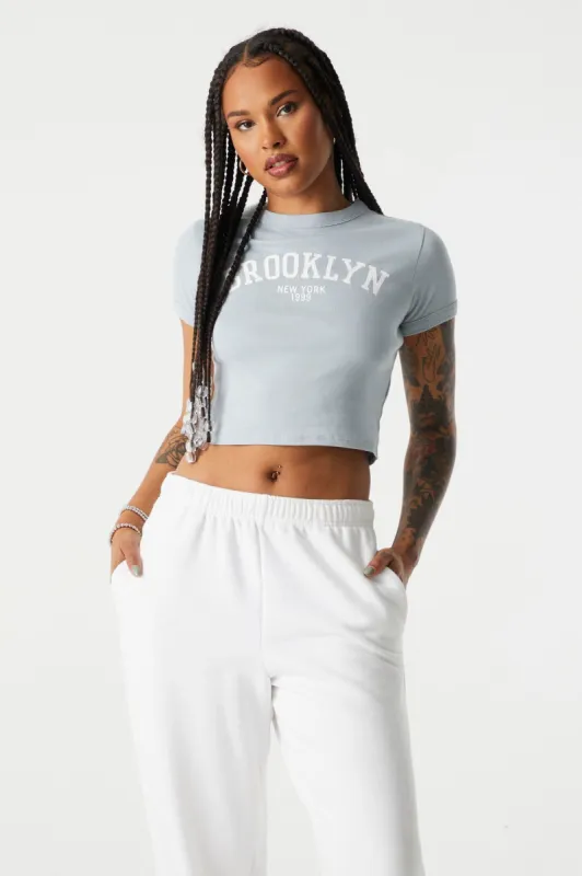 Brooklyn Graphic Crop T-Shirt sold by Charlotte Russe