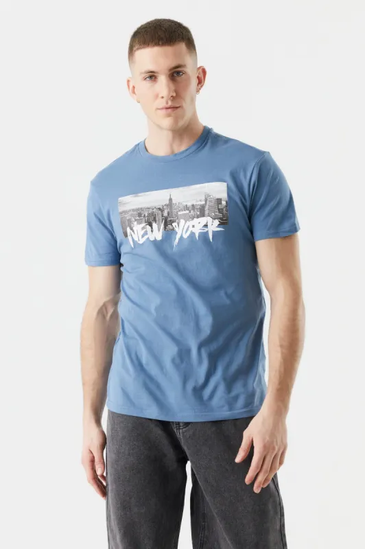 New York Skyline Graphic T-Shirt sold by Charlotte Russe