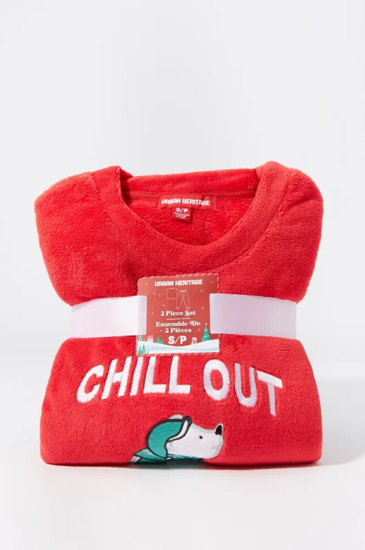 Plush Chill Out 2 Piece Pajama Set sold by Charlotte Russe