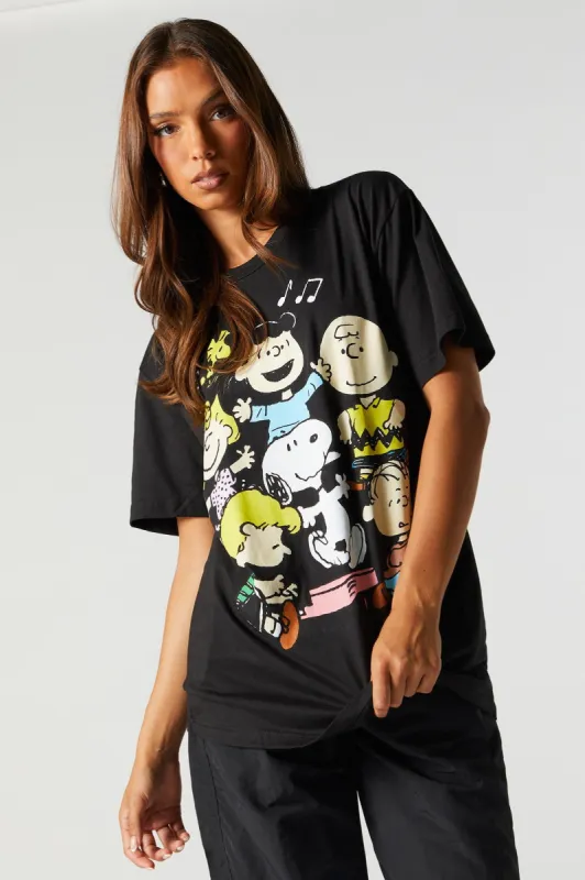 Snoopy and Friends Graphic Boyfriend T-Shirt sold by Charlotte Russe